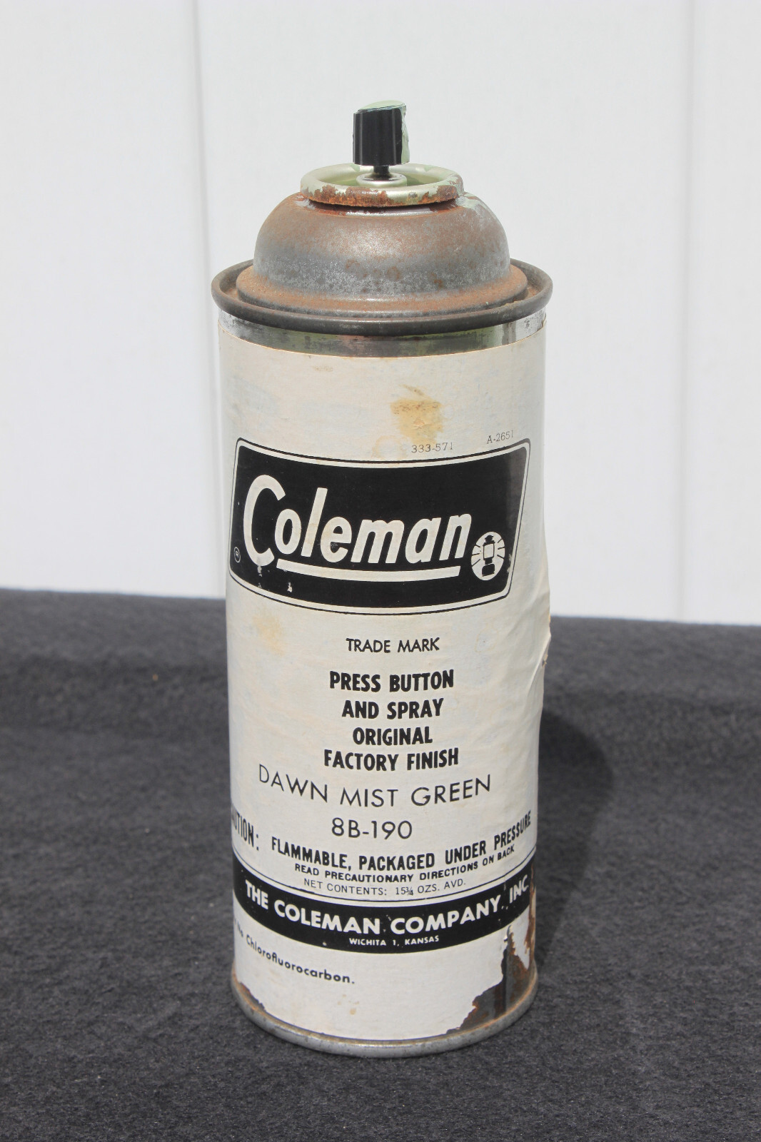 Vintage Coleman Original Factory Finish Spray Paint DAWN MIST GREEN 8B