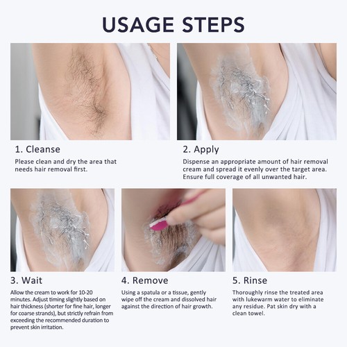 Painless Body Hair Removal Cream Depilatory Men Women Private Bikini Area Pubic - Picture 18 of 21