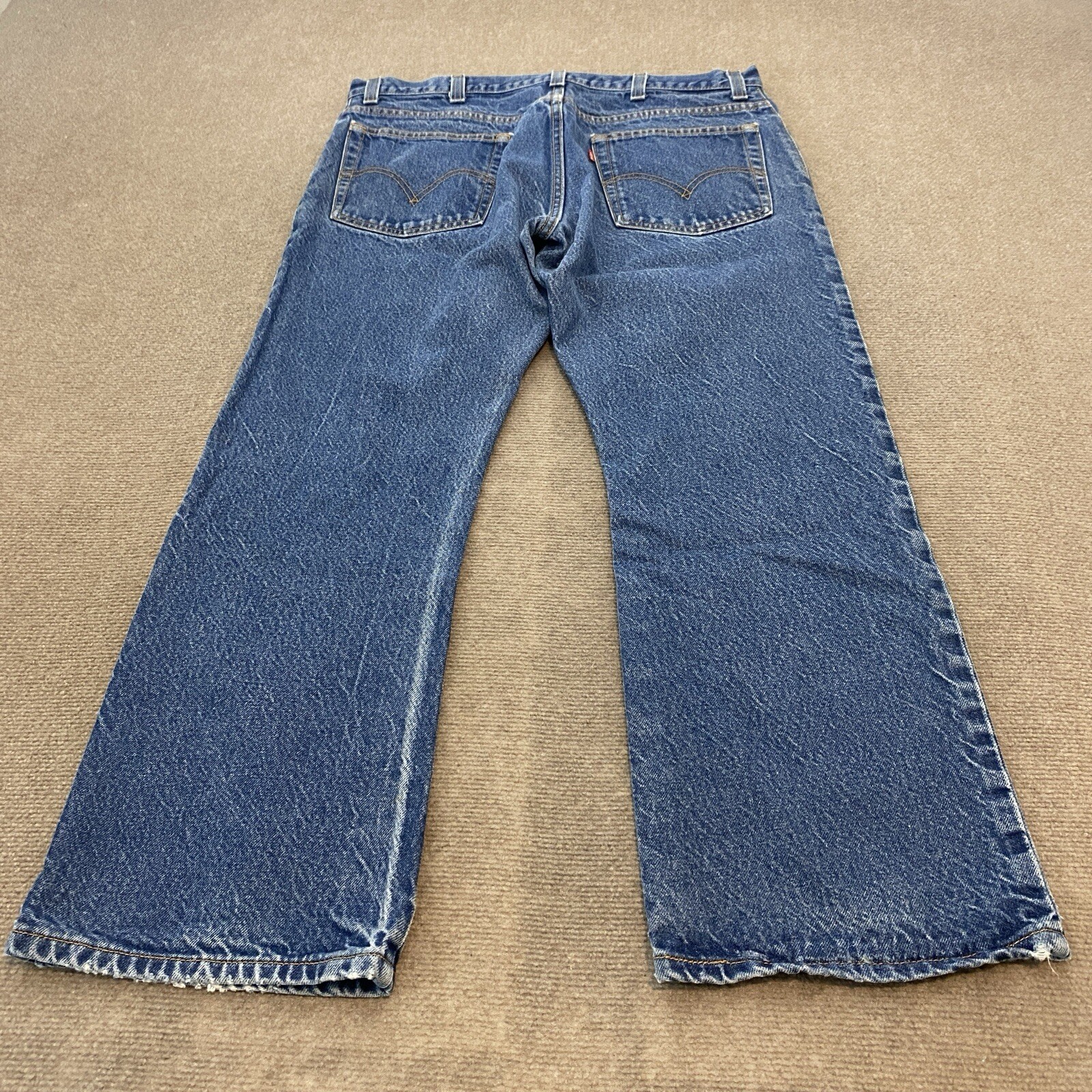 Vintage Levi's 517 Blue Jeans Mens 38 Fits 37x29 Dark Denim Boot Cut Western