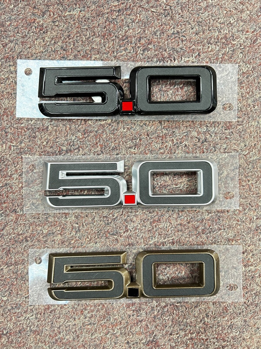 2024 2025 Ford Mustang GT  5.0 Fender Side Emblem - Color Variations - 5.5"x1.5"