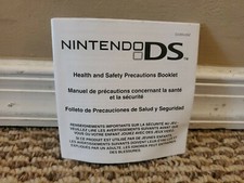 Nintendo DS Health and Safety Precautions Manual Instruction Booklet USA 55878D