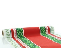 WeihnachtstischläUfer Melissa In Rot-GrüN Aus Linclass® Airlaid 40Cm X 4,80M, 1