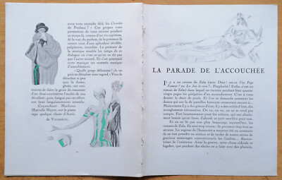 Parade de l´accouchee by Benito - Art Deco Gazette de Bon Ton Pochoir - 1920