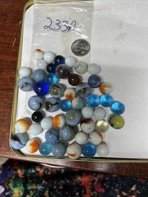 Vintage Marbles Lot Of  50 Different Sizes Unique Lot 233A