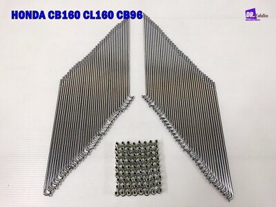 Honda CB160 & CL160 Wheel Set – 2 Rims + 72-Piece Front & Rear Spoke Kit – Restoration Parts