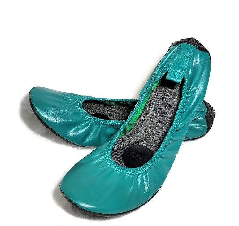 Teal ballerina flats sale