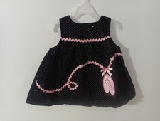 Vintage Rare Too Girls Size 18 Months Polka Dot Ballerina Dress Black/Pink