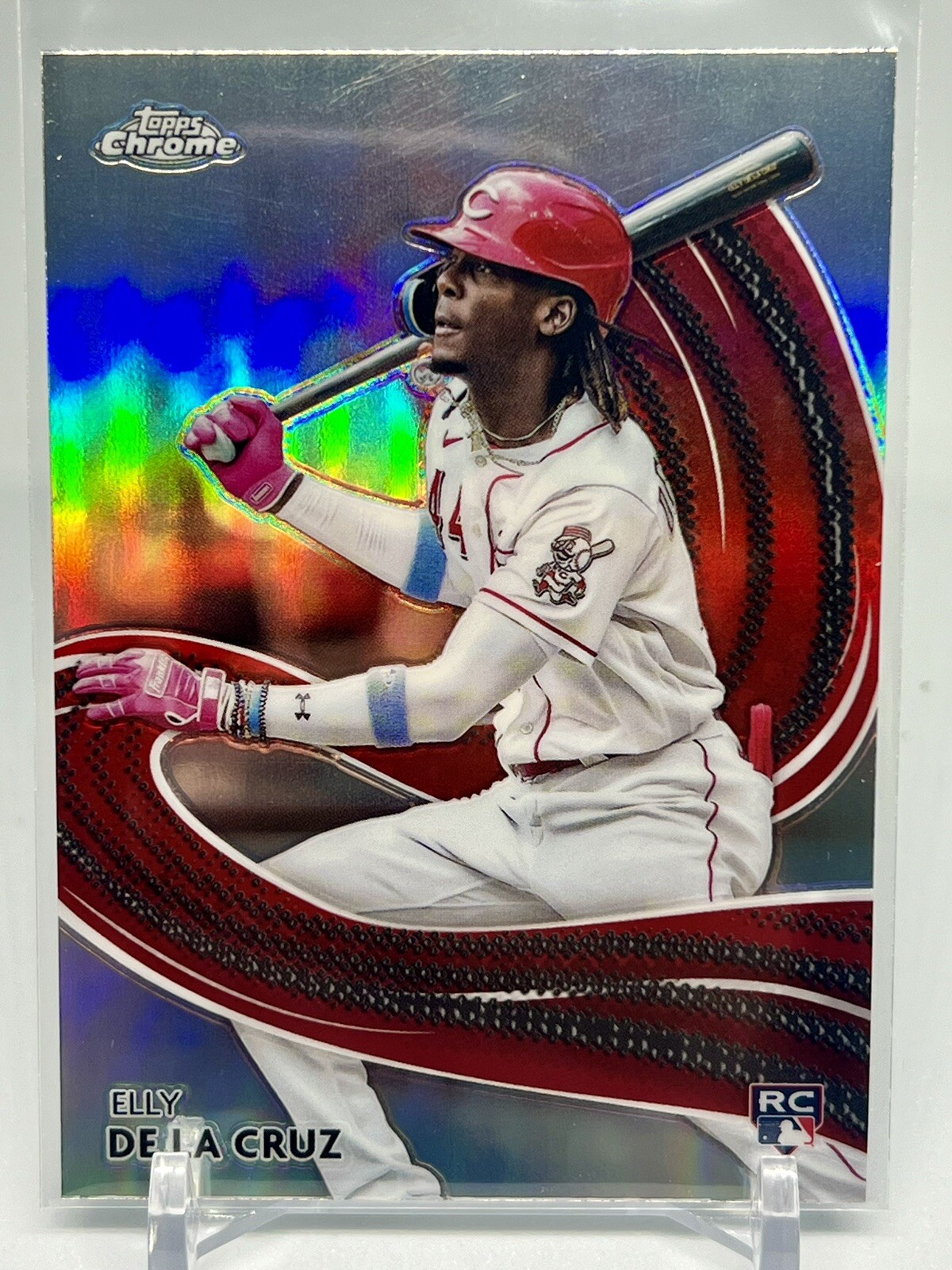 2024 Topps Chrome Baseball Elly De La Cruz Strokes REDS