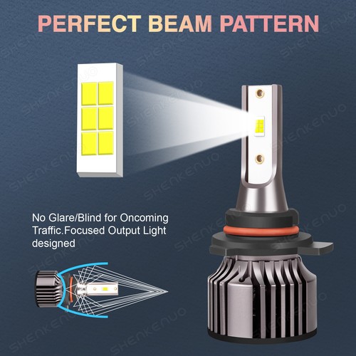 For 2014 2015 GMC Sierra 1500 6000K 9012 LED Headlight High/Lo Beam Super Bright - Picture 6 of 11