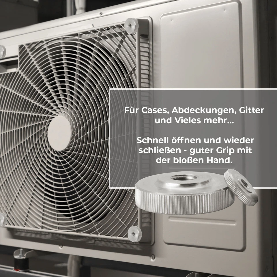 Rändelmutter Edelstahl V2A M3,M4,M5,M6,M8,M10 DIN 466 & 467 flache & hohe Form  - Bild 4 von 4