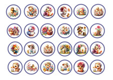 EDIBLE CUTE DUCKS PRE-CUT WAFER-CARD  OR NON PRE-CUT PREMIUM ICING SHEET