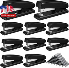 10Pcs Stapler for Desk Staplers Bulk with 6000 Staples Office Stapler for School