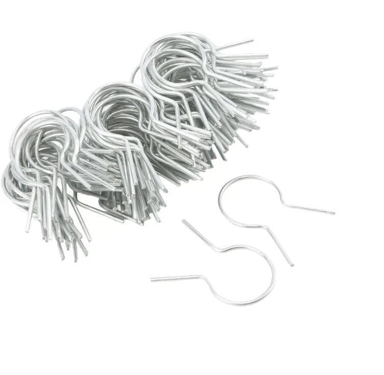 PLUM_FITTINGS EZ Twist 1 5/8" OD x 9 Gauge Preformed Galvanized Steel Fence Ties - 100 Pack