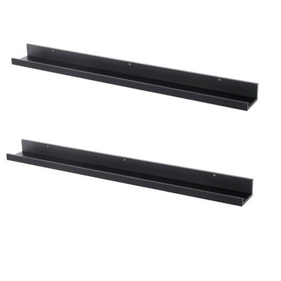 IKEA MOSSLANDA White x2 Picture Photo Ledge 55cm Rail Shelf Display