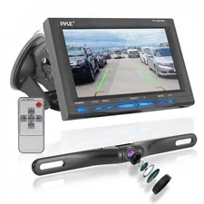 7" LCD Window Suction Mount Monitor + License Plate Backup Camera PLCM7500