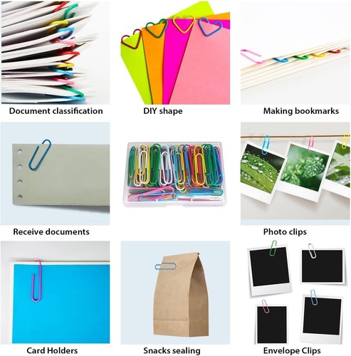 Colorful Jumbo Reusable Paper Clips - 100 Pack for Office & School Organization - Picture 9 of 9