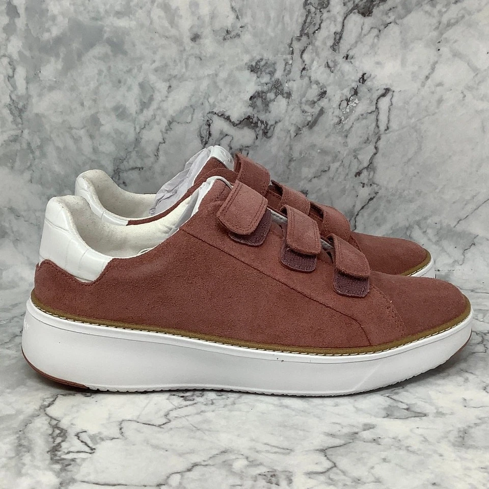 Cole Haan Women's 9B Rouge Suede Grandpro Topspin Triple Strap Sneakers P40-3 - Image 3 of 4