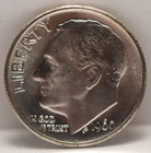 USA, 1960-P  Roosevelt Dime, silver, BU NR, 4-29