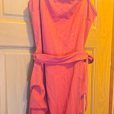 Windsor Light Rust Solid Belted Sleeveless Sheath Mini Dress XS/S Short