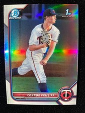 2022 Bowman Chrome Draft CONNOR PRIELIPP 1st Rookie REFRACTOR #BDC-8 Twins RC SP