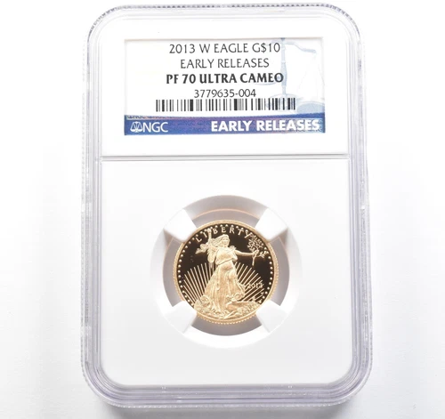2013-W $10 American Gold Eagle Early Releases 1/4 Oz PF70 UCAM NGC *9737
