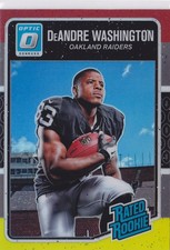 2016 DeAndre Washington Donruss Optic Rated Rookie Red Yellow RC #163 (A5643)