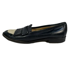 Auth GUCCI Chaussures femme cuir crème marine foncé