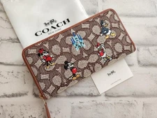 Coach C8578 Disney Parks 50th Mickey Mouse Friends Wallet OUTLET Leather