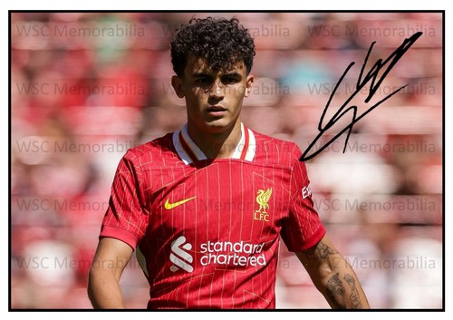 11319. Stefan Bajcetic Signed Pictures (A4 Prints) Liverpool Las Palmas Salzburg