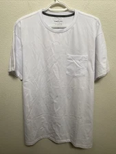 Kenneth Cole XL T-Shirt White Short Sleeve Crew Neck The Pocket Tee $49