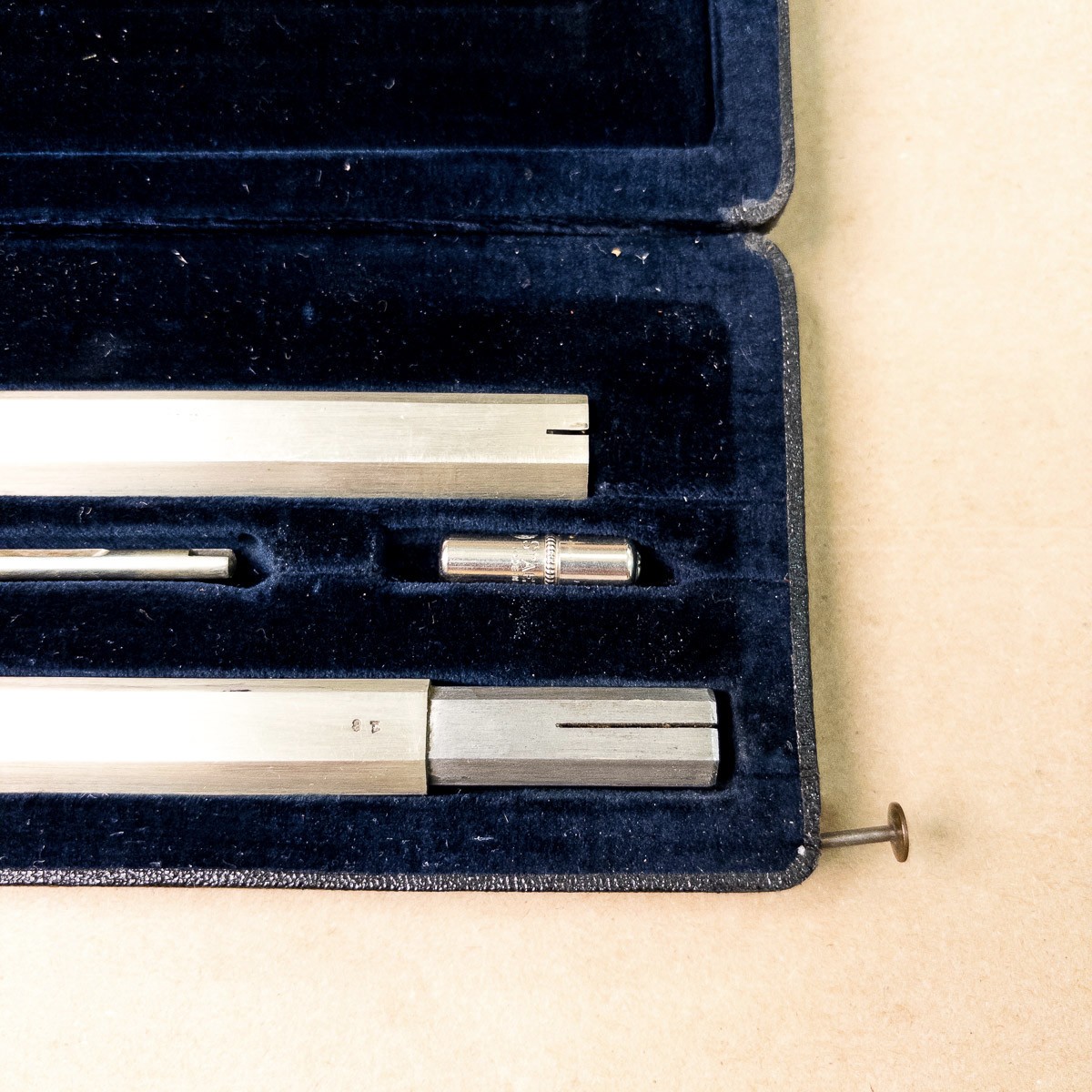 Rare 1910s Wichmann No. 1071 Beam Compass w/ Trammels in Case Vintage Draftsman