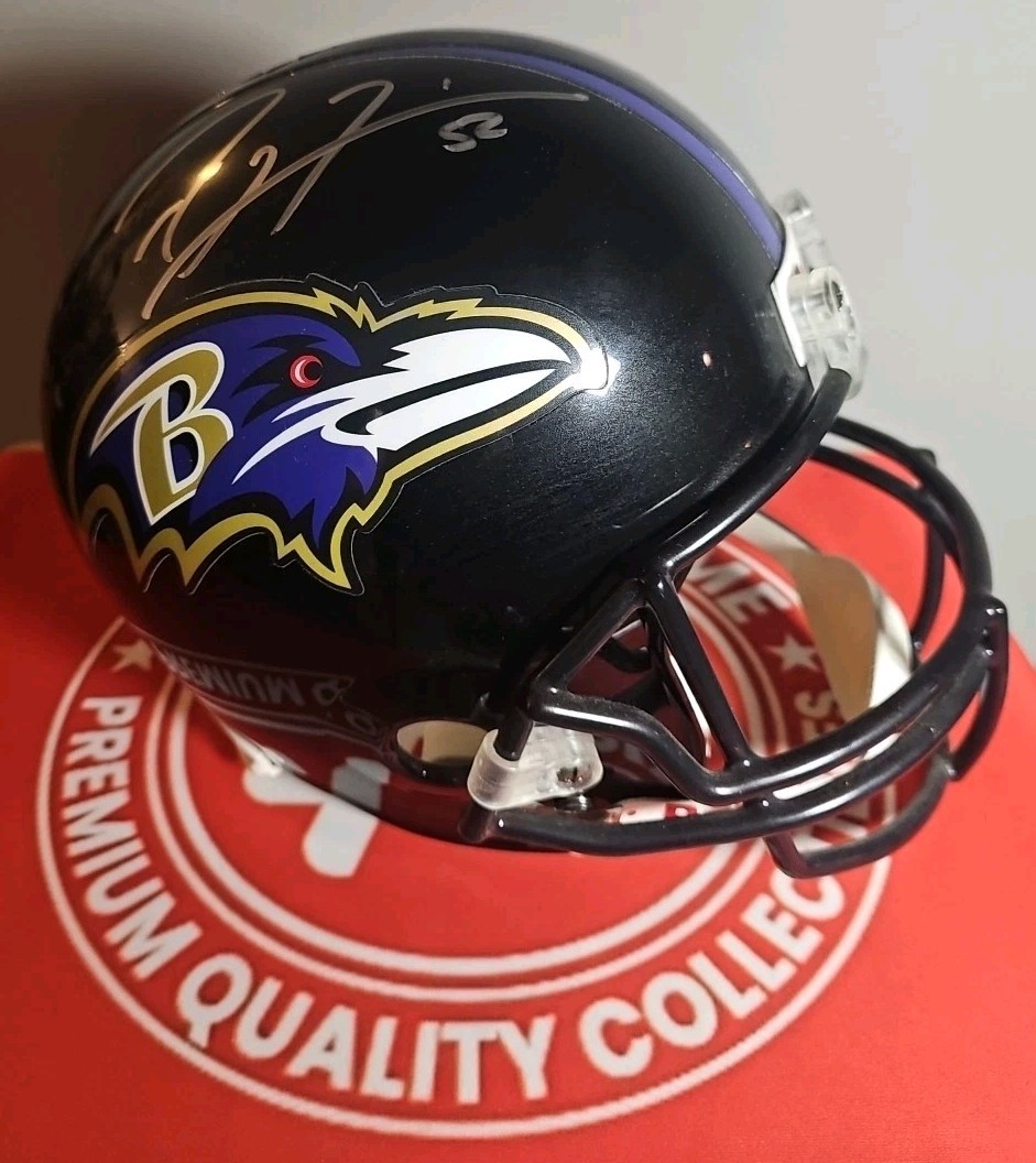 Ravens Ray Lewis Signed Full Size Rep Helmet  Certified  W/ 