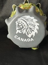Vintage Canada Souvenir Toy Drum Mid-Century Tourist Collectible Native American