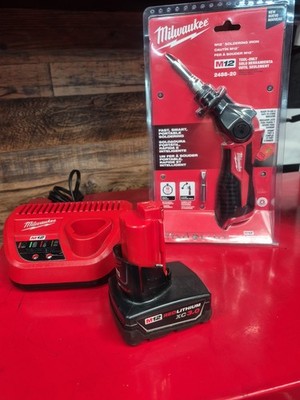 Milwaukee 2488-20 M12 Cordless Soldering Iron XC3.0ah Battery & Charger