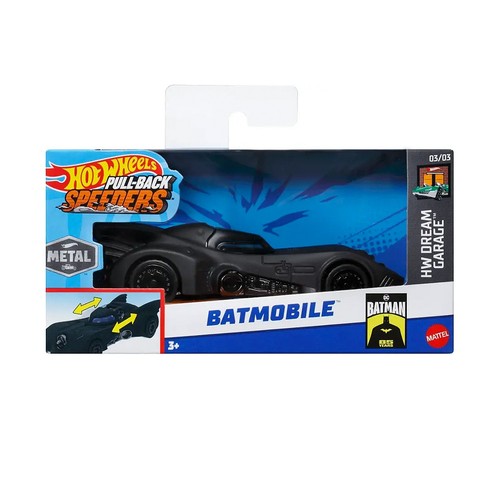 1989 BATMOBILE movie BATMAN keaton HOT WHEELS metal PULL-BACK SPEEDERS 1:43 03 - Picture 8 of 8