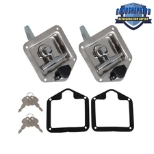 Trailer Door Latch T-Handle Lock Stainless Steel Keys Camper RV Truck Toolbox