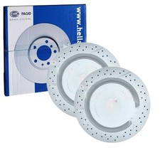 2x HELLA PAGID BREMSSCHEIBEN Ø345mm HINTEN passend für MERCEDES GL-KLASSE GLE GL