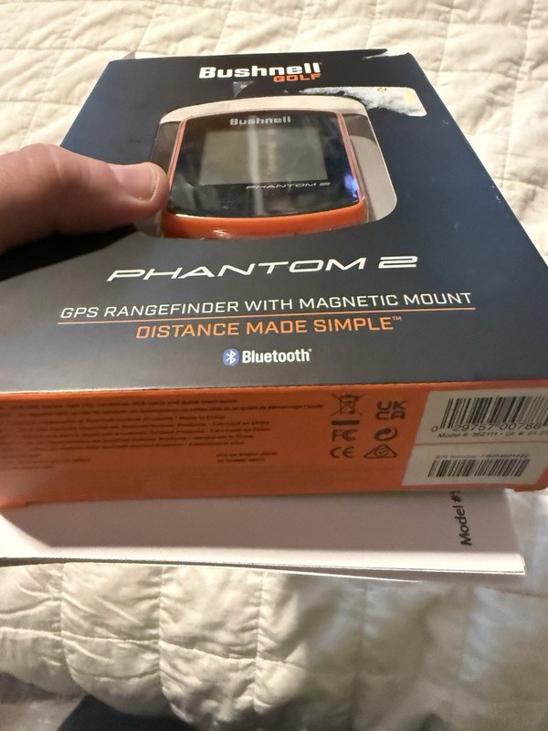 Bushnell Golf Phantom 2 GPS Rangefinder Black Bluetooth NEW Open Box