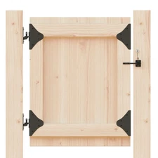 Heavy Duty Gate Frame Kit, 90° Hinges, Latch, Corner Brace for Wooden Drivewa...