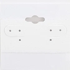 Earring Display Hang Cards-100pcs (2" x 2", White)