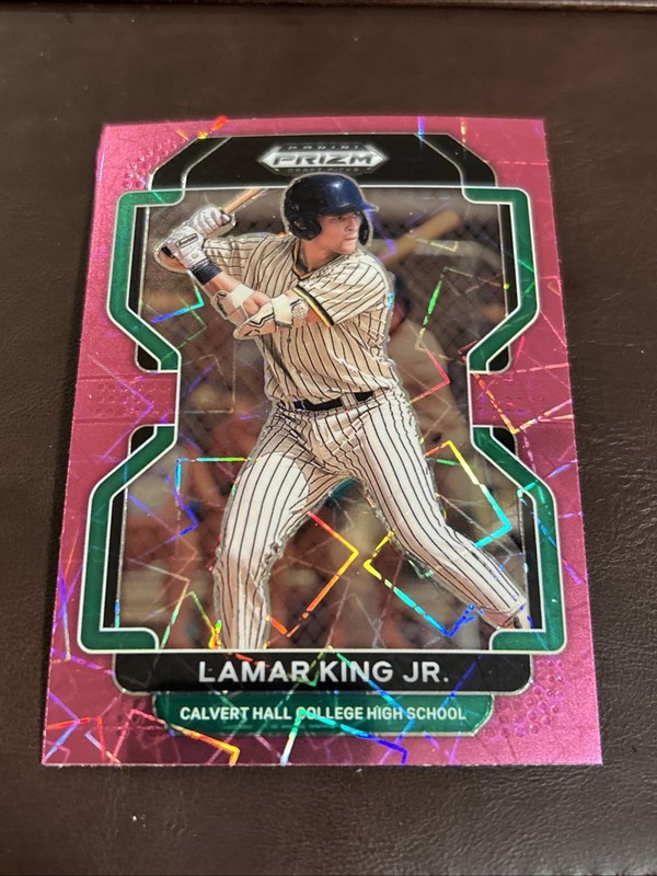 2022 Prizm Draft Picks Lamar King Jr. Neon Pink Velocity Prizm #PDP120 Padres RC