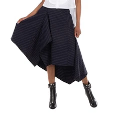 JW Anderson Pinstripe Panelled Midi Skirt, Brand Size 8 (US Size 4)