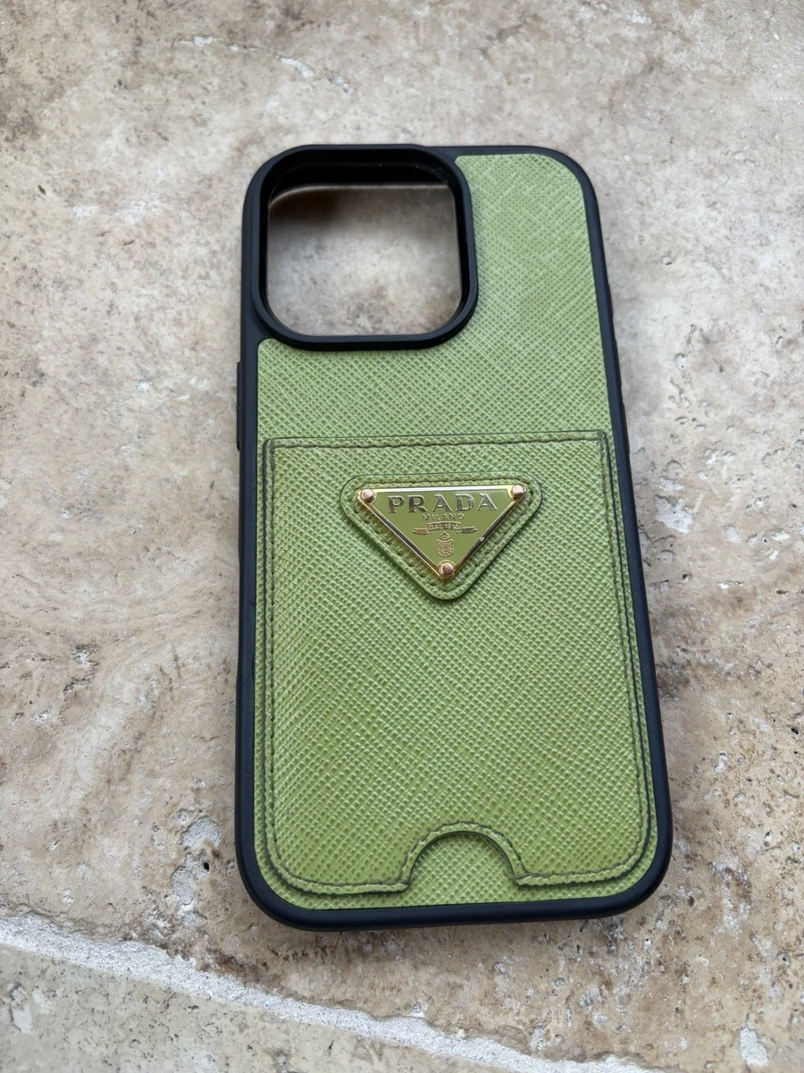 PRADA グリーンレザー iPhone14ケース　PRADAiPhoneケース Prada Iphone for sale | eBay