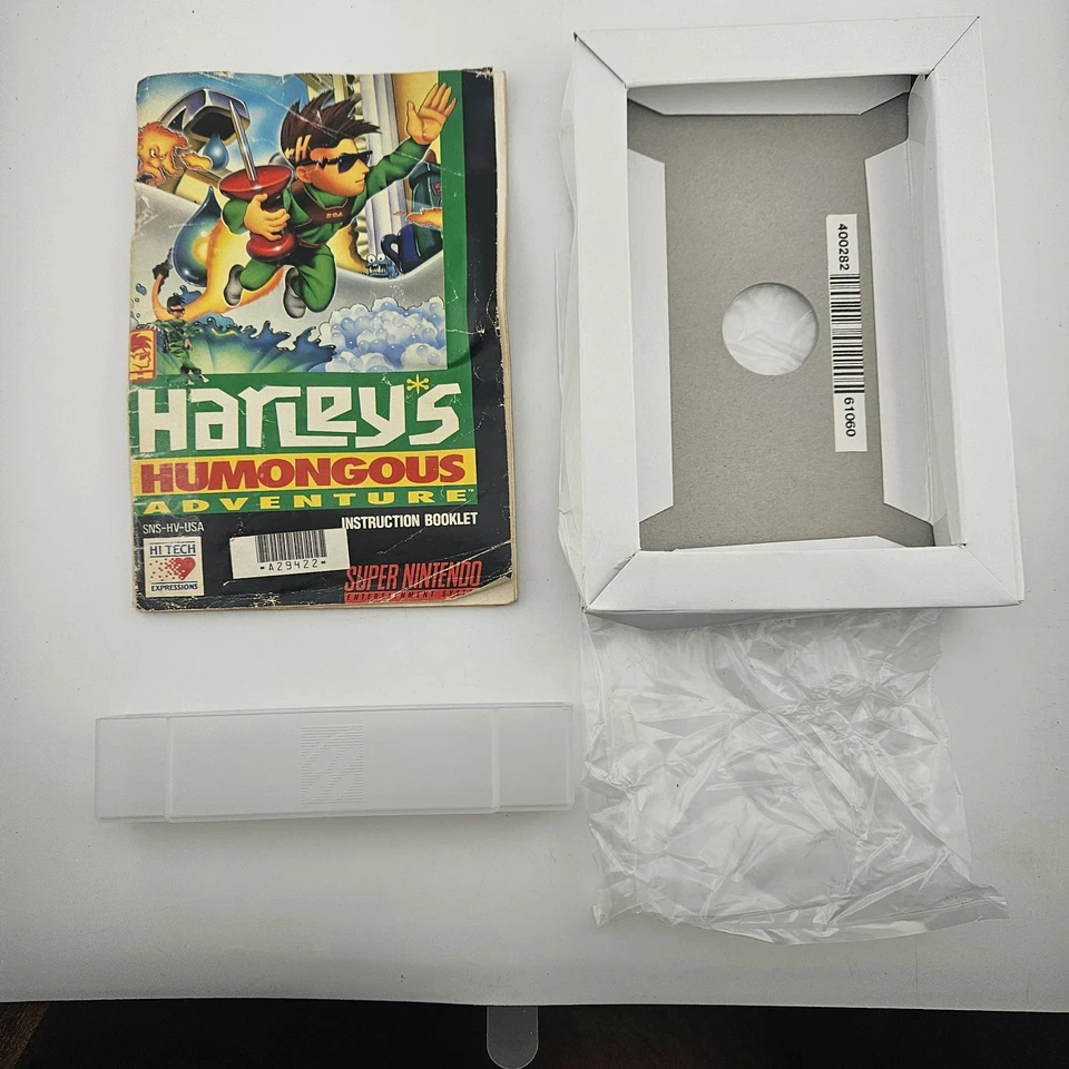 Harleys Humongous Adventure Super Nintendo Cart - Box - Manual - CIB - Tested - Image 4 of 4