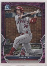 2023 Bowman Chrome Prospects Fuchsia Lunar Crater Refractor /199 Zach Neto 0u1n