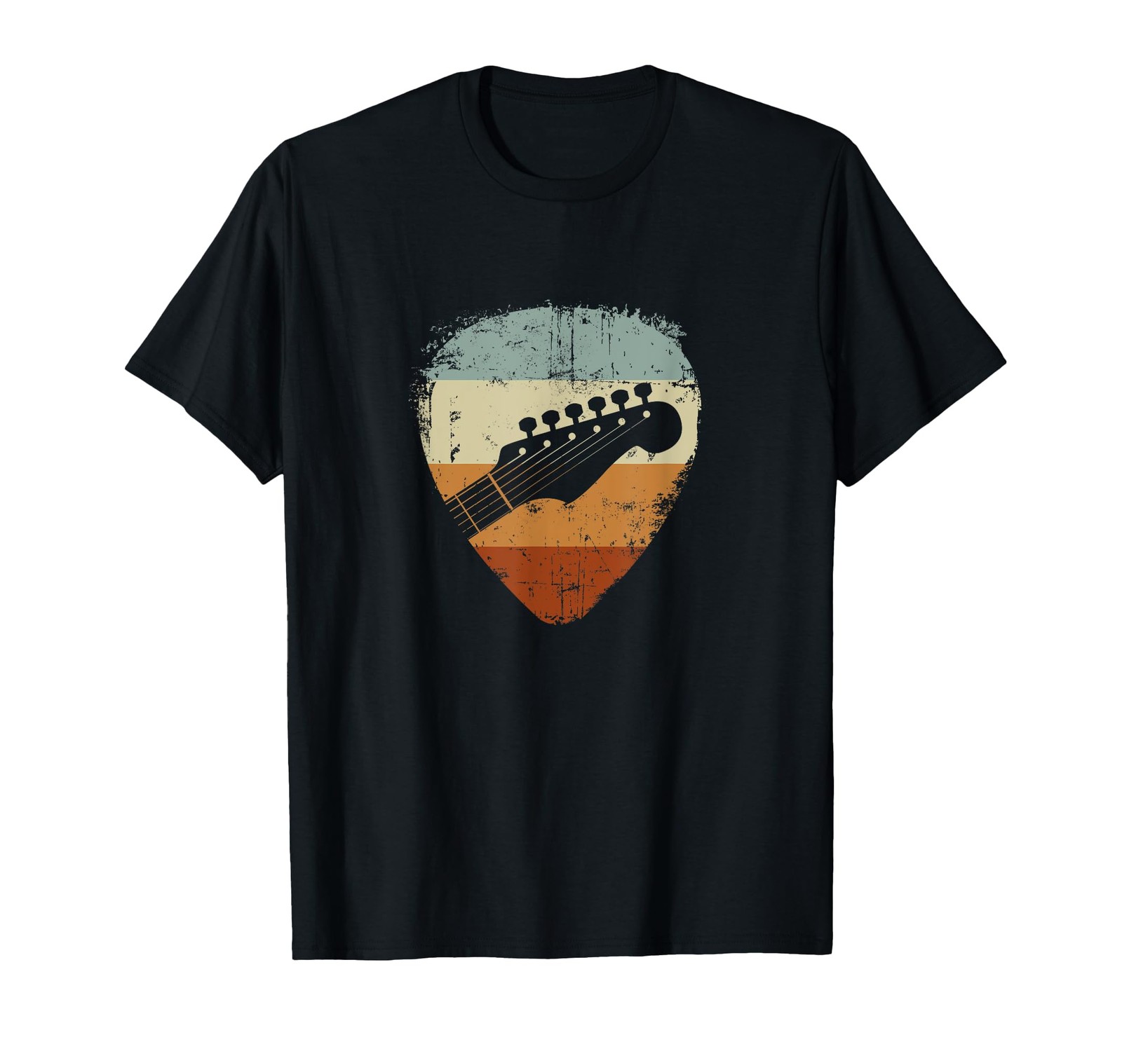 T-shirt Plectre Vintage Guitar Head vêtement homme en coton pour musicien