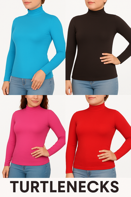 #ad Women Seamless Stretch Long Sleeve Mock Neck Turtleneck Blouse Top one size $7.89