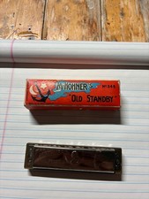 Vintage Hohner Old Standby No. 34B Harmonica Key of G w/ Box - Plays