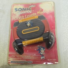 Used VINTAGE Sonic the Hedgehog Cassette Player Never USED. FREE SHIPPING