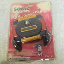 Used VINTAGE Sonic the Hedgehog Cassette Player! Never USED. FREE SHIPPING 